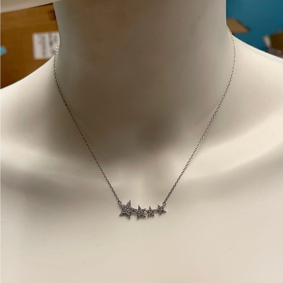 Adornia Crystal Shooting Star .925 Sterling Necklace - Picture 1 of 8